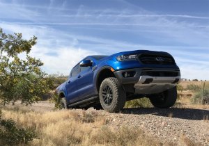 Ford Ranger Suspension Lift Kit - Front + Rear - Ford Racing - Fox Tuned By Ford Performance 2.0 Performance Series IFP - Black-Anodized - `19-`23